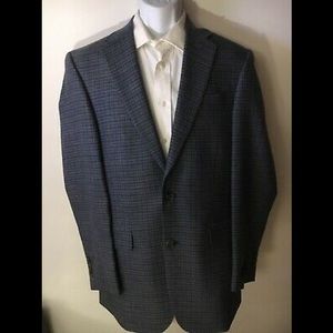 J.A. Bank Traditional Fit Blue Check Sportcoat 38L